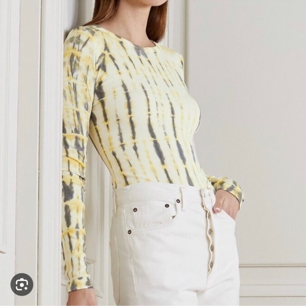 Agolde Leila Tie Dye print Long Sleeve Bodysuit